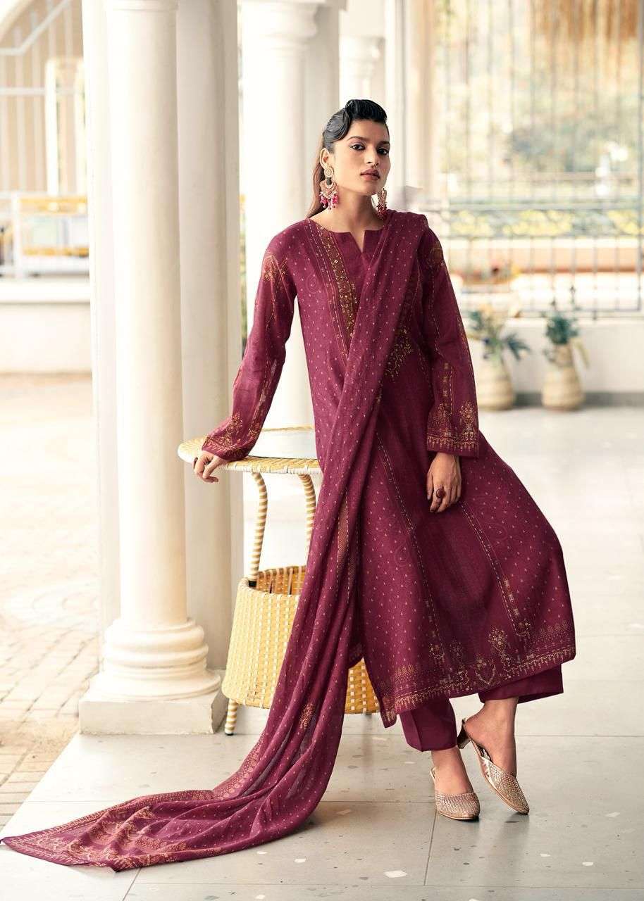 MANNRASIYA LAUNCHING PURE VISCOSE MAL CHANDERI DIGITAL PRINT WITH HEAVY KHATLI WORK KURTI SET