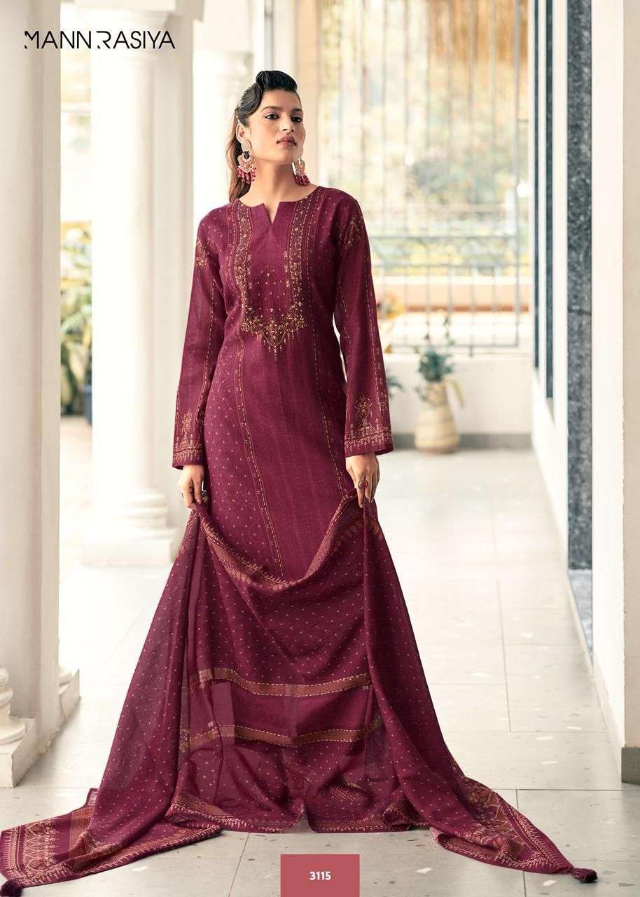 MANNRASIYA LAUNCHING PURE VISCOSE MAL CHANDERI DIGITAL PRINT WITH HEAVY KHATLI WORK KURTI SET