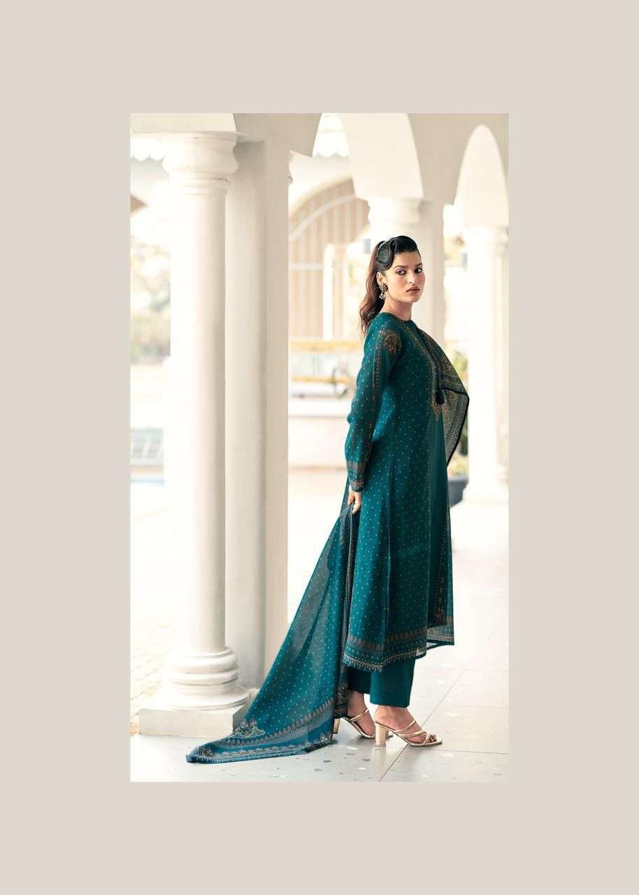 MANNRASIYA LAUNCHING PURE VISCOSE MAL CHANDERI DIGITAL PRINT WITH HEAVY KHATLI WORK KURTI SET