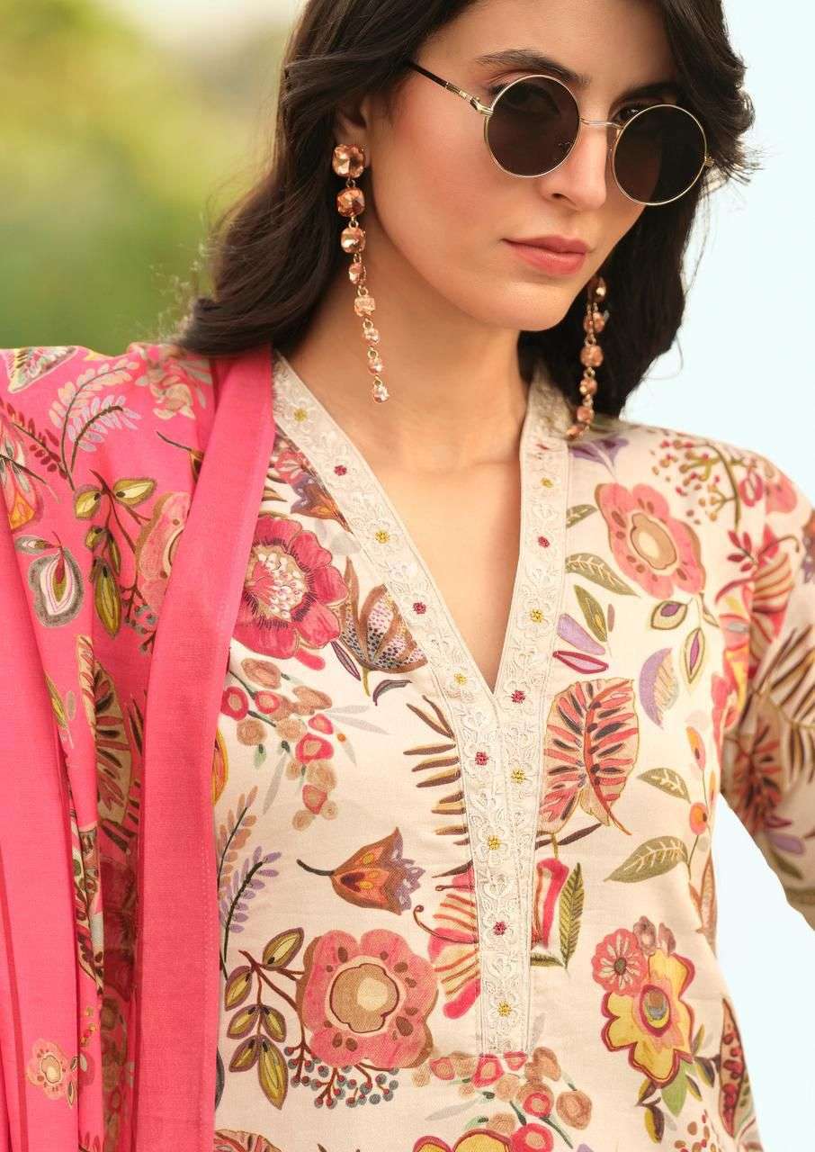 MANNRASIYA PURE JAAM COTTON DIGITAL PRINT WITH FANCY WORK KURTI SET