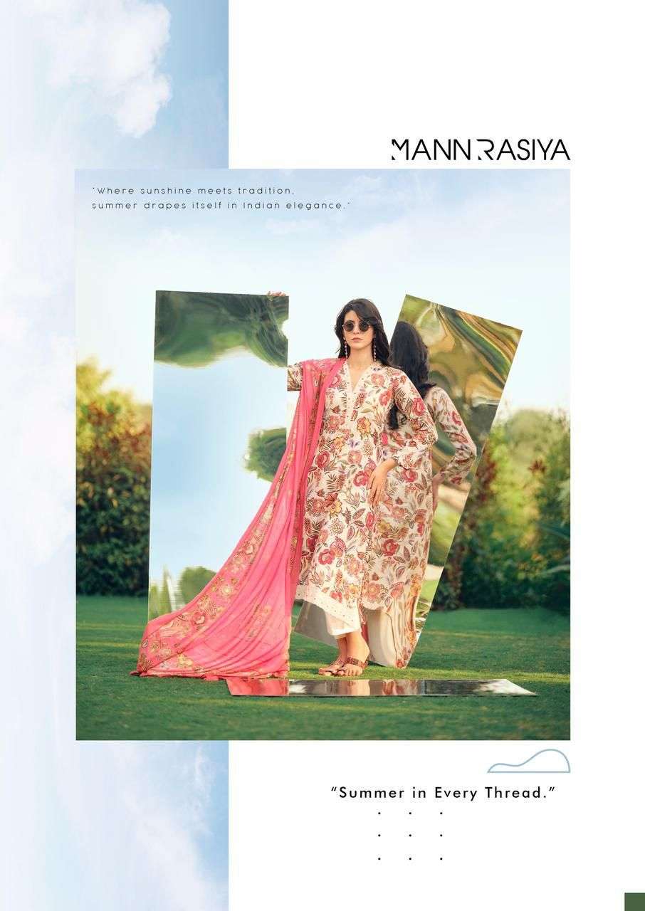 MANNRASIYA PURE JAAM COTTON DIGITAL PRINT WITH FANCY WORK KURTI SET