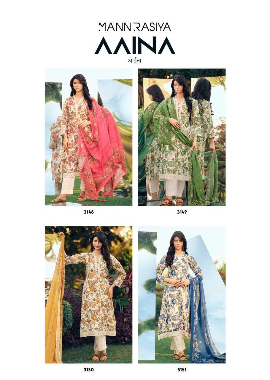 MANNRASIYA PURE JAAM COTTON DIGITAL PRINT WITH FANCY WORK KURTI SET