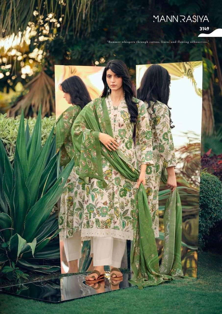 MANNRASIYA PURE JAAM COTTON DIGITAL PRINT WITH FANCY WORK KURTI SET