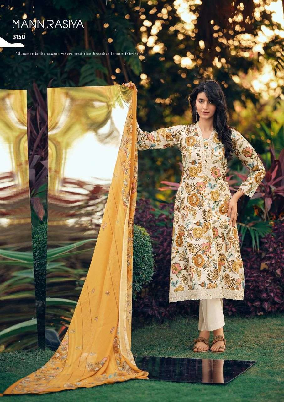 MANNRASIYA PURE JAAM COTTON DIGITAL PRINT WITH FANCY WORK KURTI SET