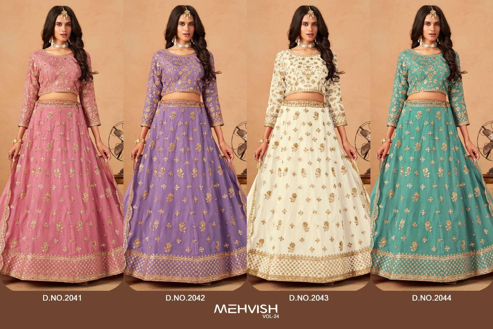 MOST AMAZING ORGANZA LEHENGA MEHVISH VOL 24