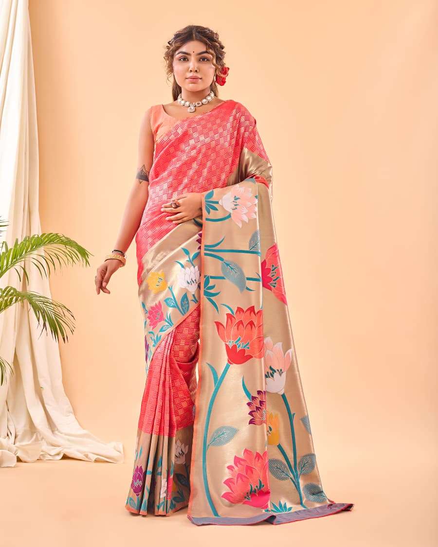 MOST AMAZING PURE PAITHANI SILK SAREE WITH BIG PAITHANI BORDER FULRANI CATALOG
