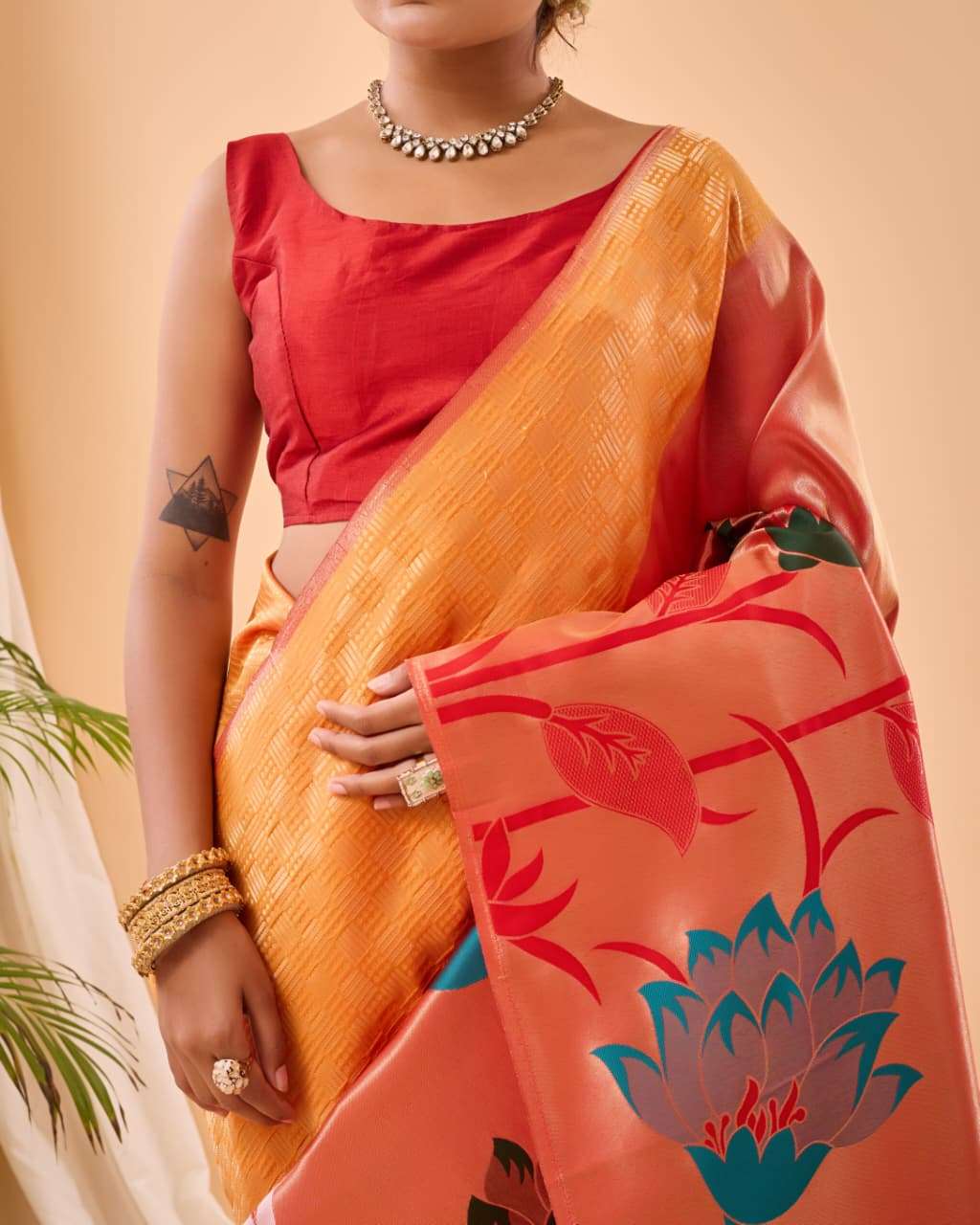 MOST AMAZING PURE PAITHANI SILK SAREE WITH BIG PAITHANI BORDER FULRANI CATALOG