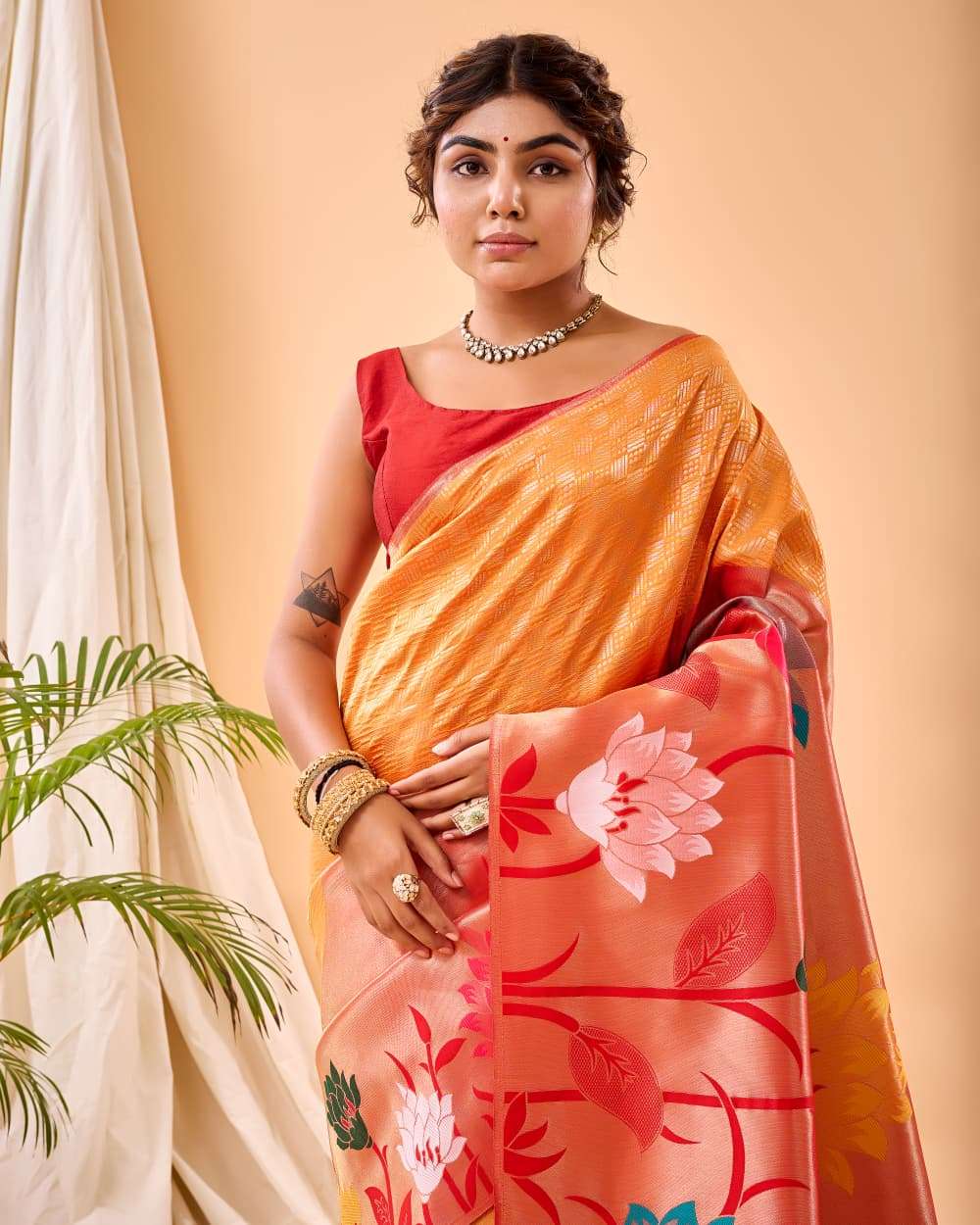 MOST AMAZING PURE PAITHANI SILK SAREE WITH BIG PAITHANI BORDER FULRANI CATALOG