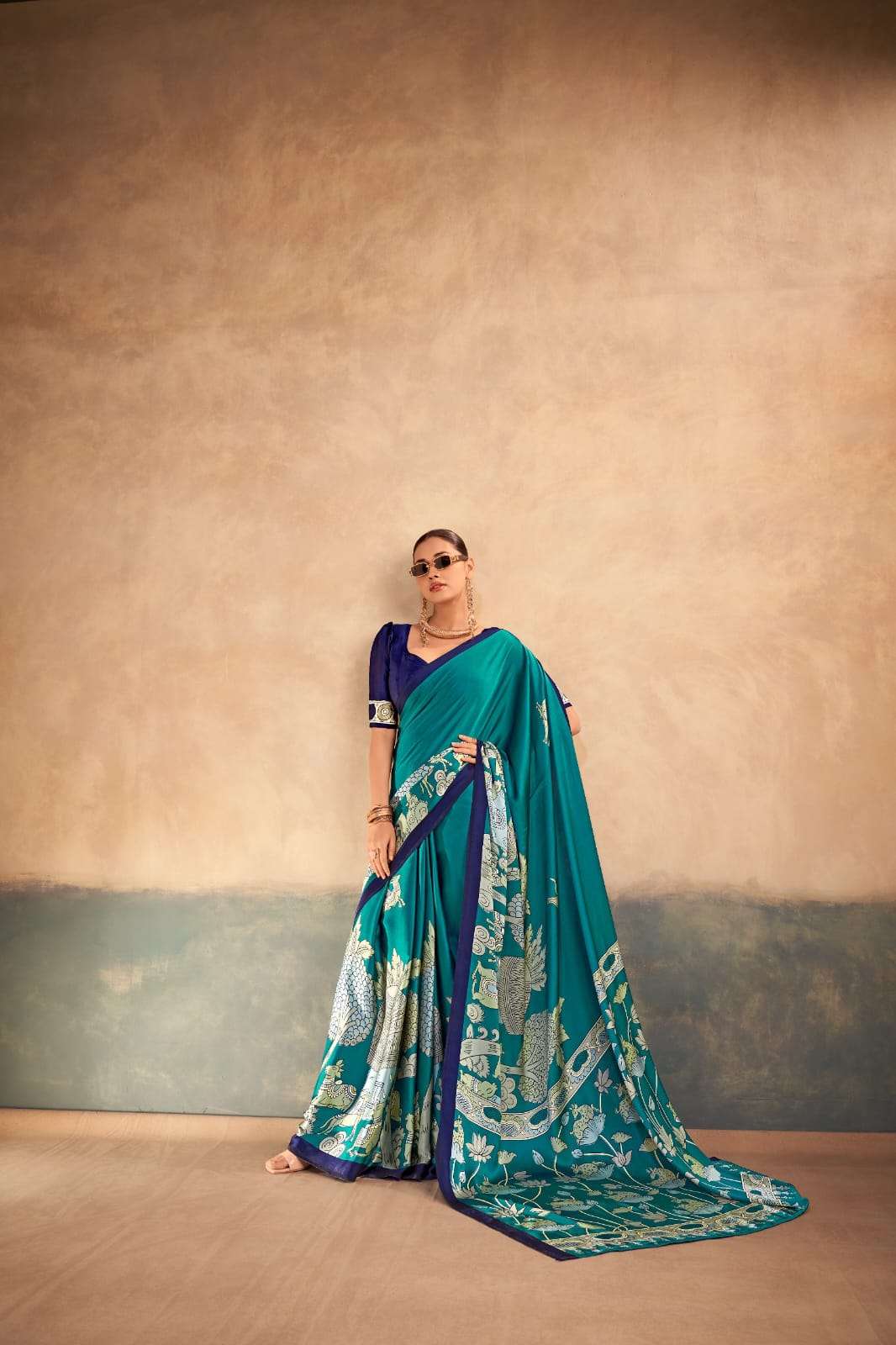 MOST TREADING SATIN SILK KALAMKARI PRINT COLLECTION