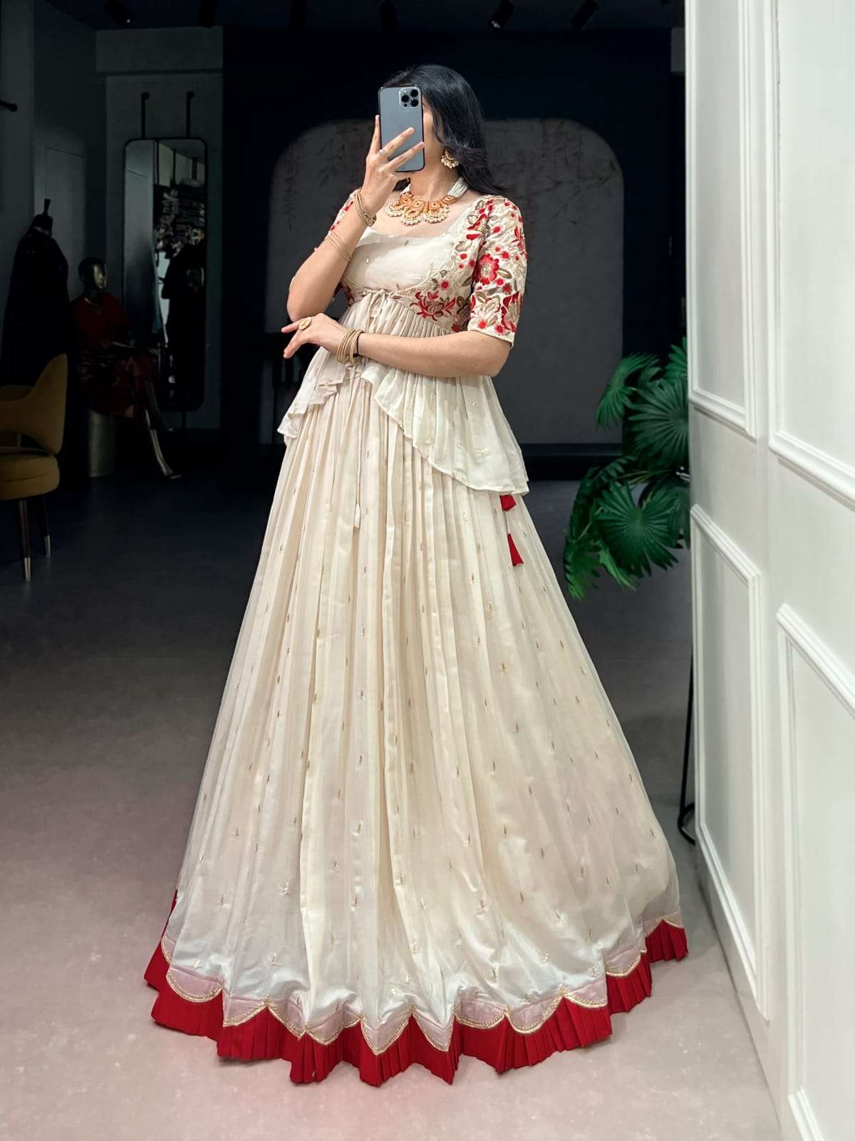 MOST TREANDING CHOCOLATE SILK CO-ORD SET LEHENGA COLLECTION
