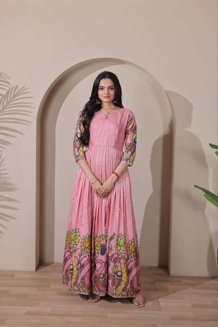 MOST TREANDING TASAR SILK GOWN COLLECTION