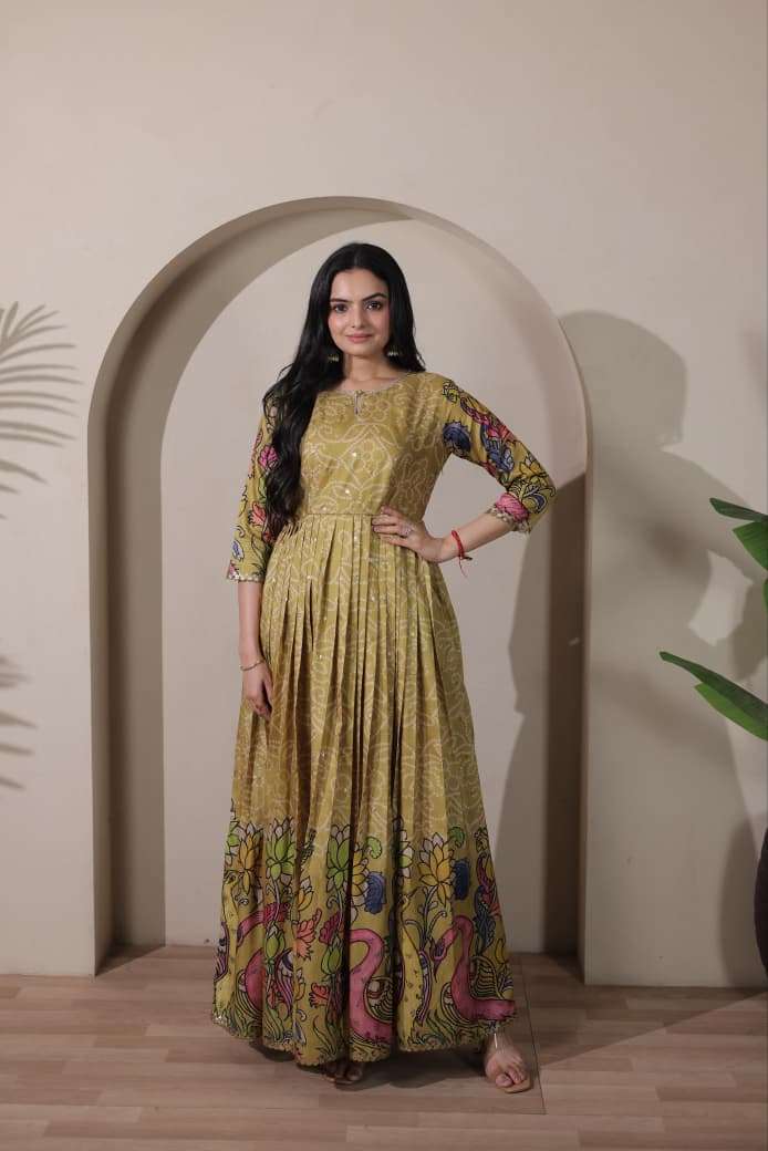 MOST TREANDING TASAR SILK GOWN COLLECTION