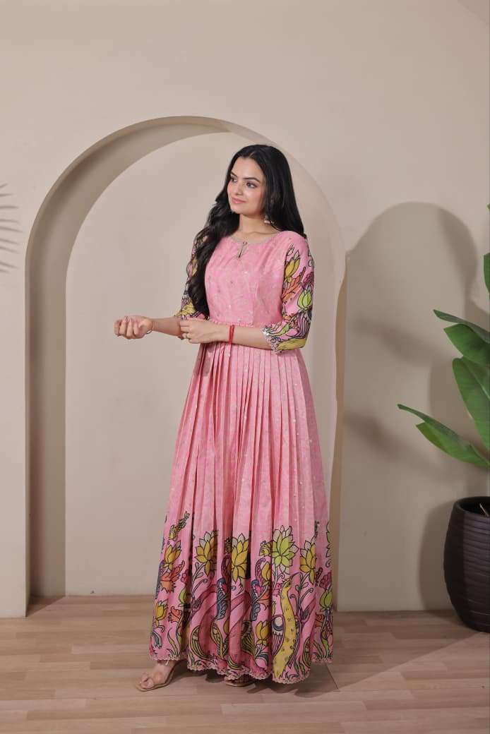 MOST TREANDING TASAR SILK GOWN COLLECTION