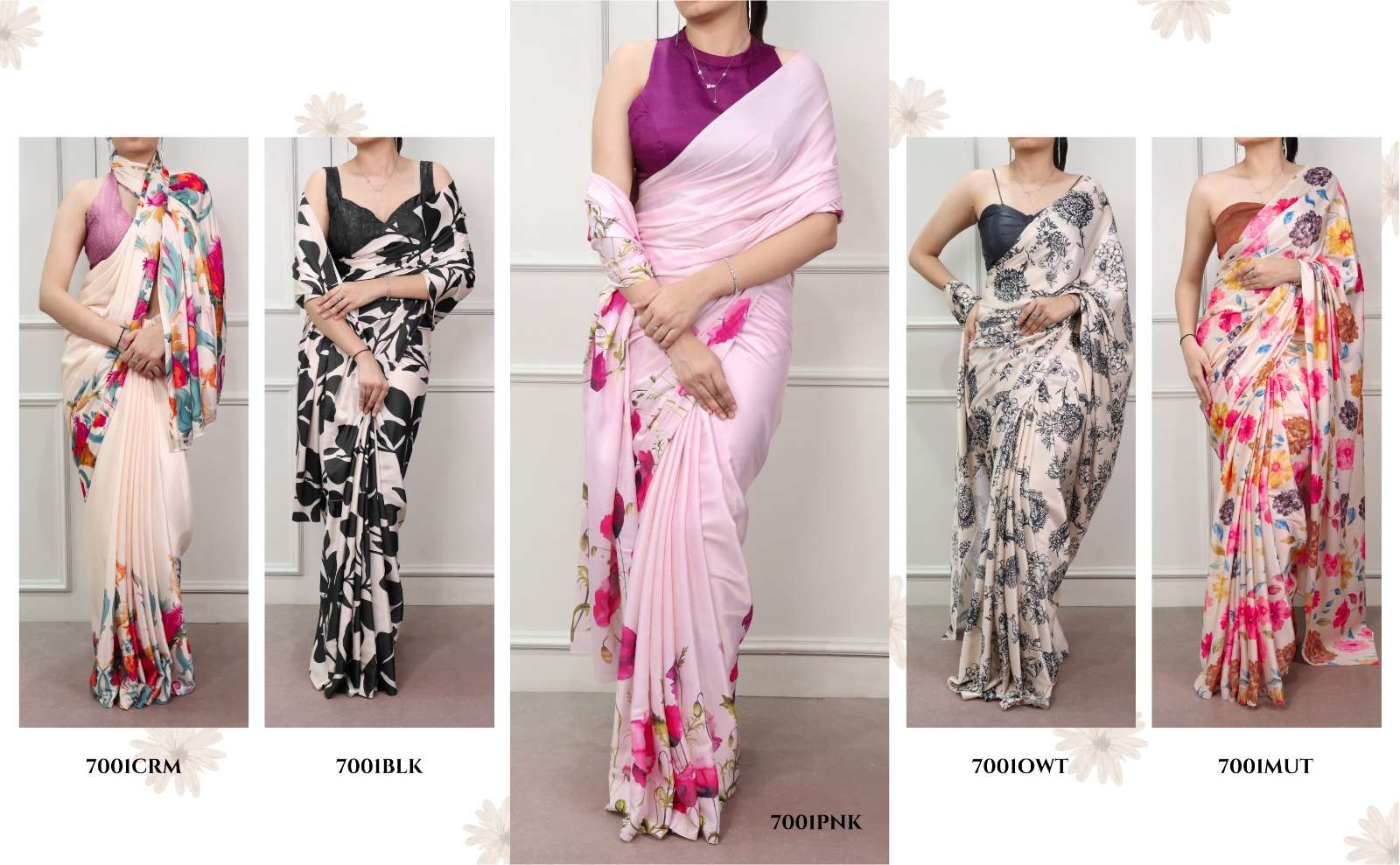 MOST TRENDING SATIN SILK PRINTED SAREE COLLECTION