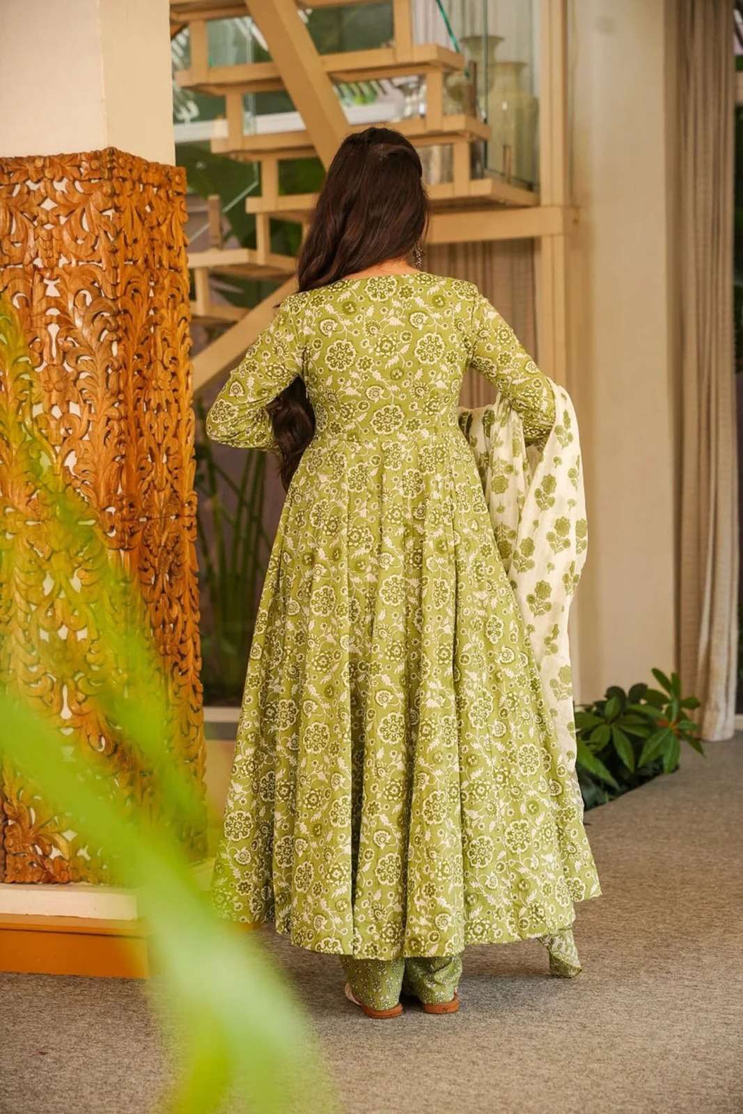 NEW COTTON SILK ANARKALI STYLE DRESS DEVI VOL-15