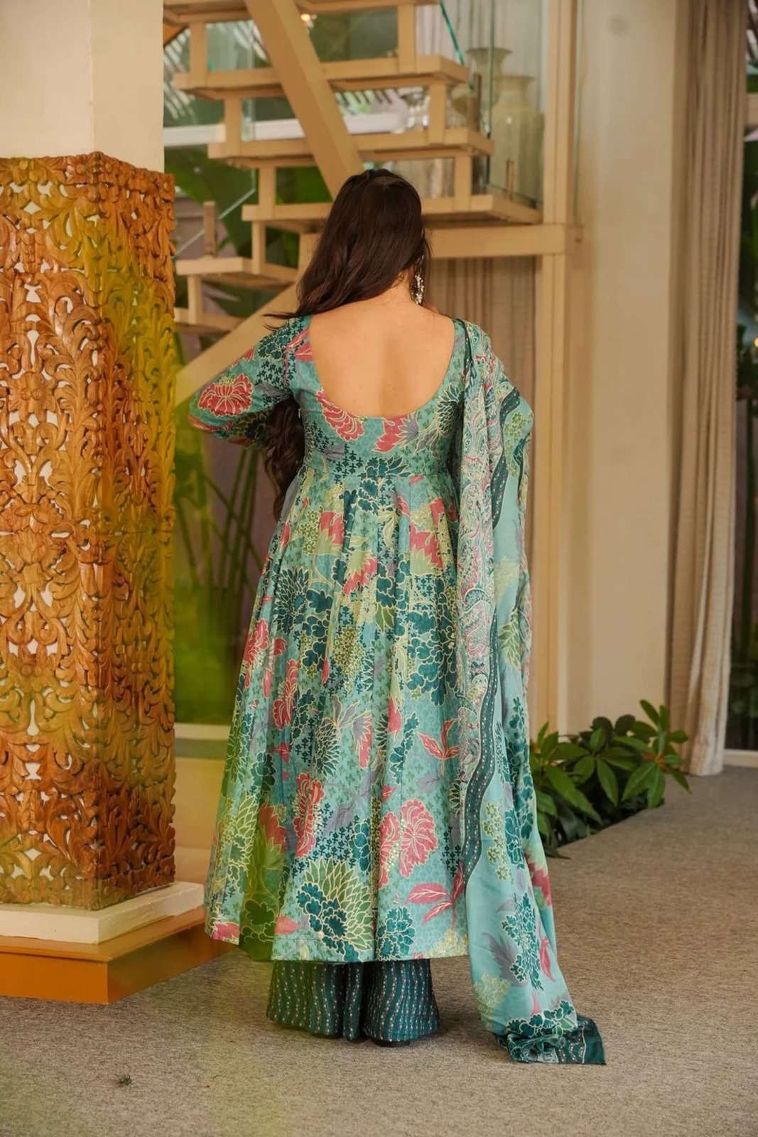 NEW COTTON SILK ANARKALI STYLE DRESS DEVI VOL-15