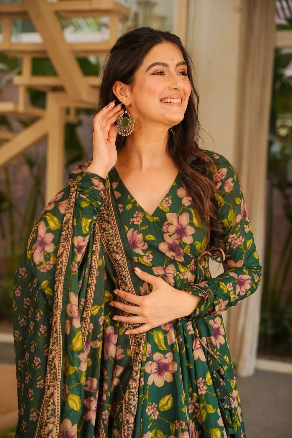 NEW COTTON SILK ANARKALI STYLE DRESS DEVI VOL-15