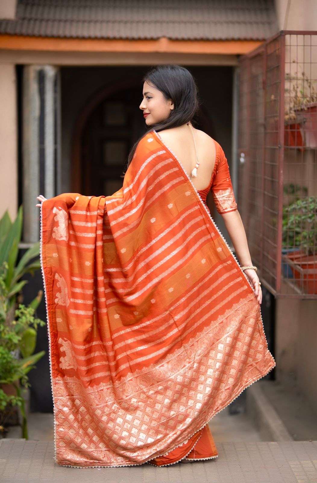 NEW FANCY PURE BANARASI STYLE ZARI WOMAN SAREE FROM LD-761 KAVITA ELEPHANT