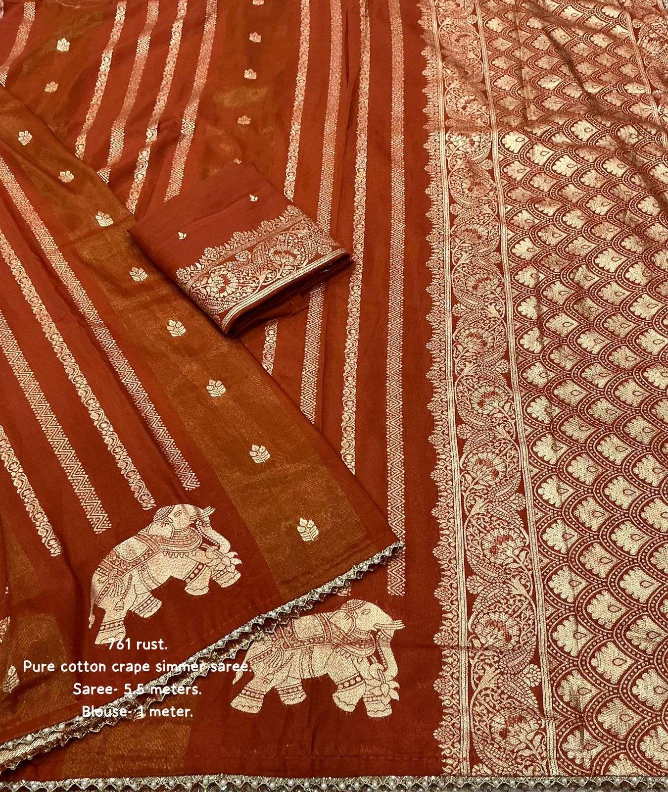 NEW FANCY PURE BANARASI STYLE ZARI WOMAN SAREE FROM LD-761 KAVITA ELEPHANT