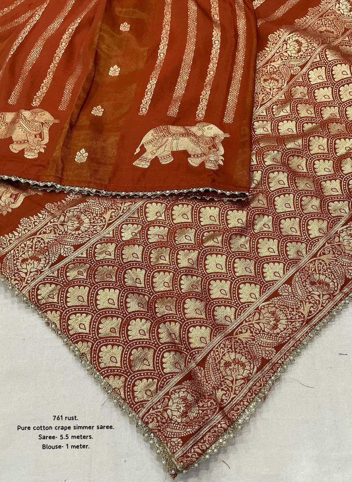 NEW FANCY PURE BANARASI STYLE ZARI WOMAN SAREE FROM LD-761 KAVITA ELEPHANT