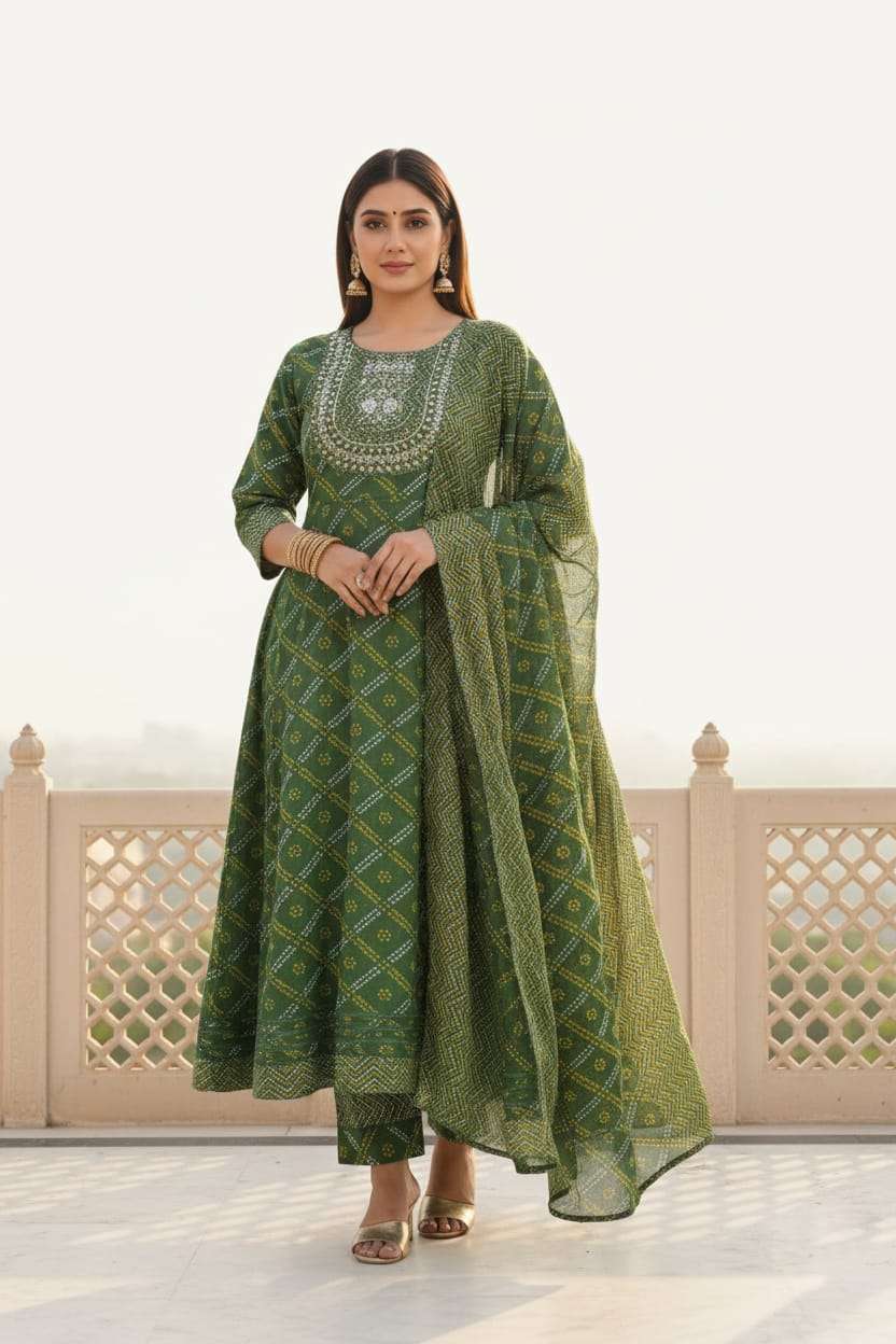 NEW LAUNCHING COTTON PRINT ANARKALI STYLE DRESS COLLECTION