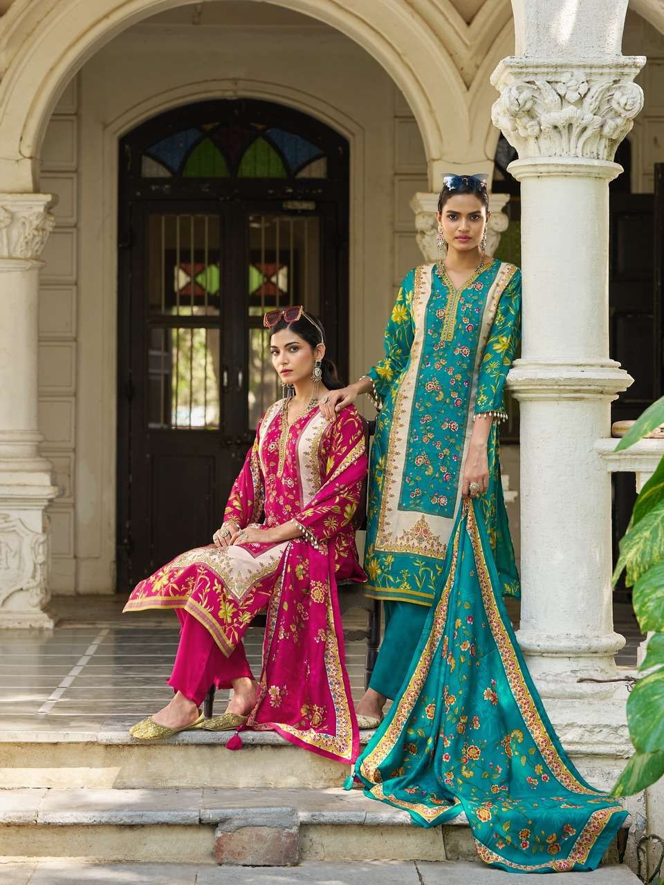 NEW LAUNCHING CREPE SILK FABRIC KURTI SET KALAMKARI VOL-2 PREMIUM ETHNIC COLLECTION