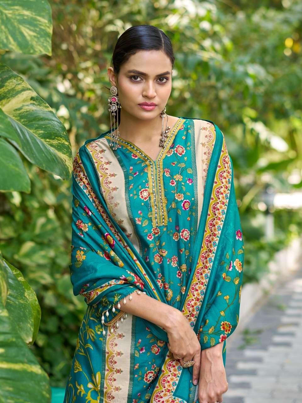 NEW LAUNCHING CREPE SILK FABRIC KURTI SET KALAMKARI VOL-2 PREMIUM ETHNIC COLLECTION