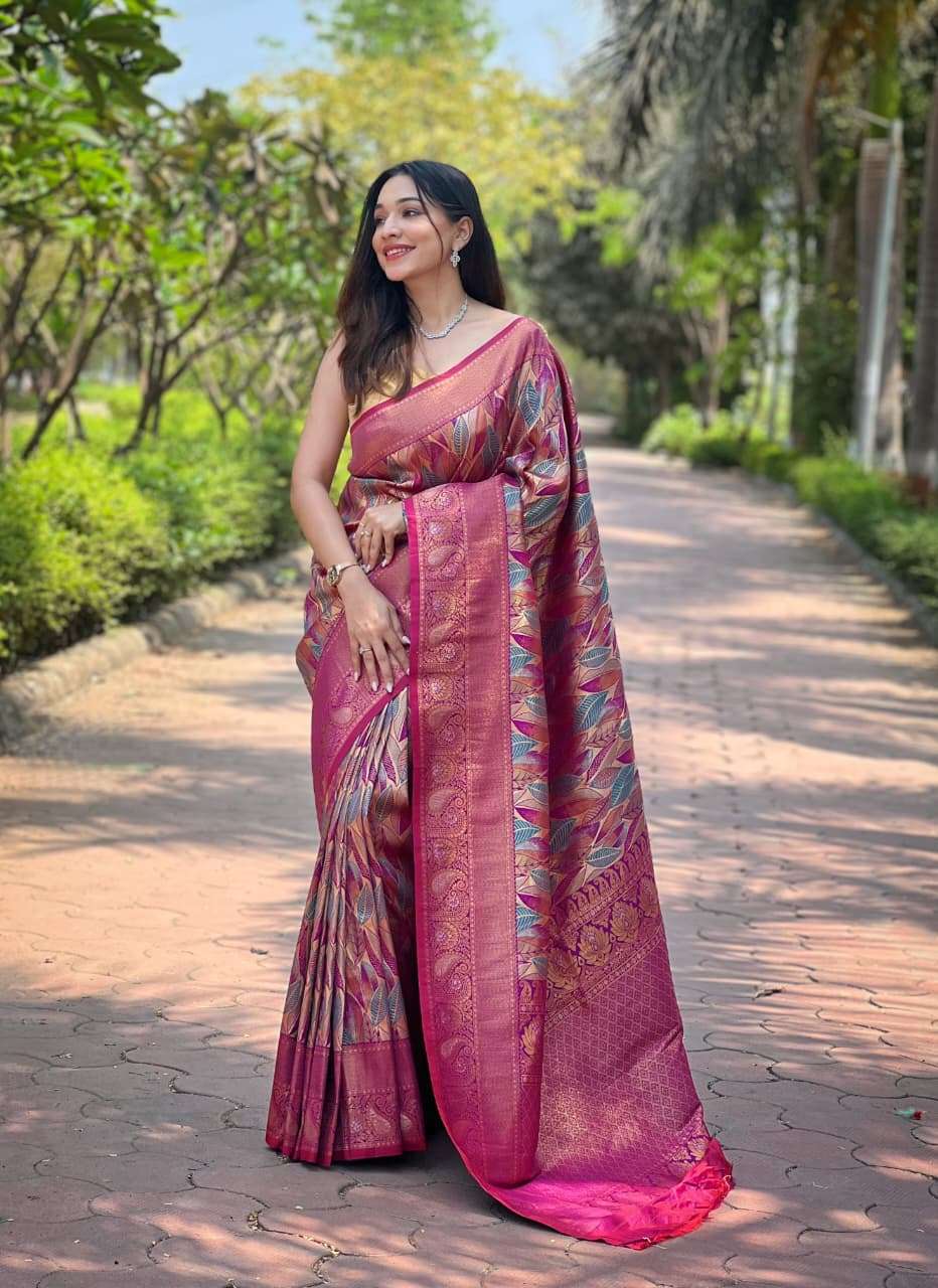 NEW LAUNCHING MOST TREANDING KANCHIPATTU SILK SAREE ANUSHKA CATALOG