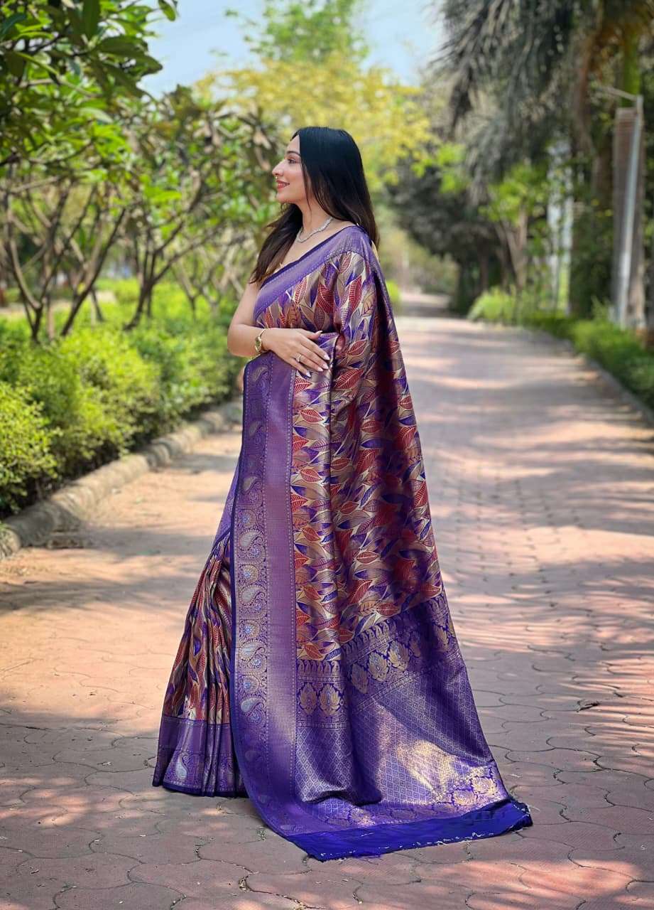 NEW LAUNCHING MOST TREANDING KANCHIPATTU SILK SAREE ANUSHKA CATALOG