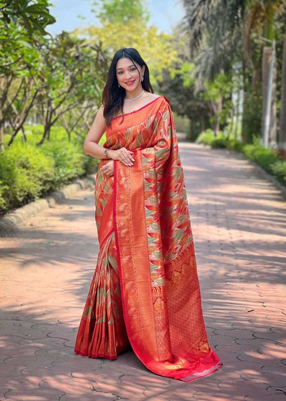 NEW LAUNCHING MOST TREANDING KANCHIPATTU SILK SAREE ANUSHKA CATALOG