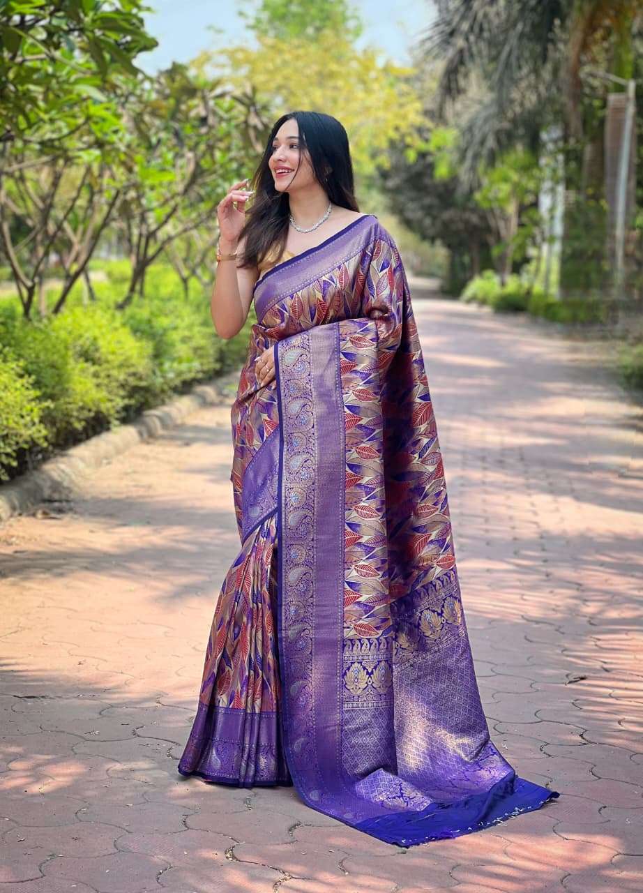 NEW LAUNCHING MOST TREANDING KANCHIPATTU SILK SAREE ANUSHKA CATALOG