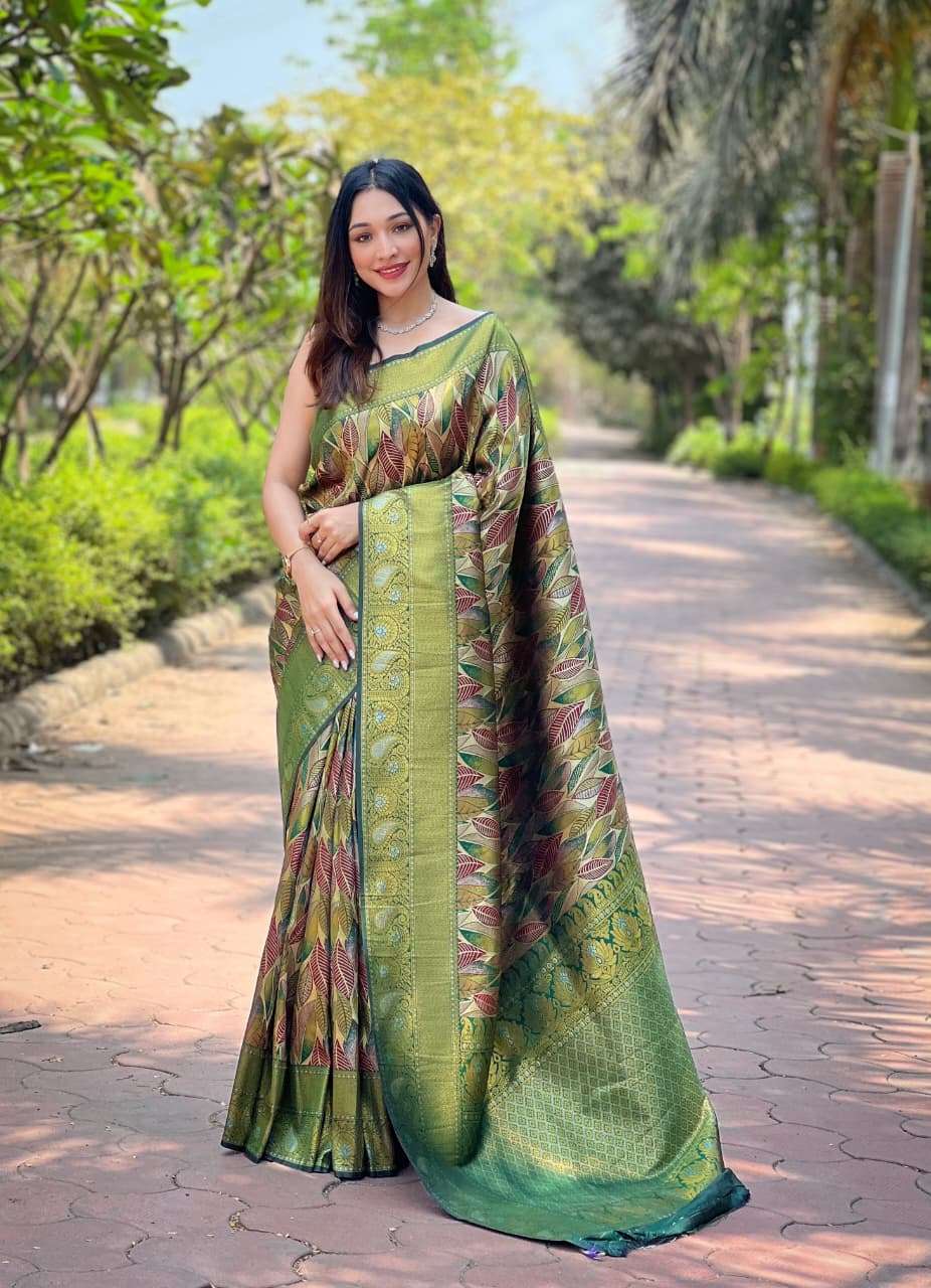NEW LAUNCHING MOST TREANDING KANCHIPATTU SILK SAREE ANUSHKA CATALOG