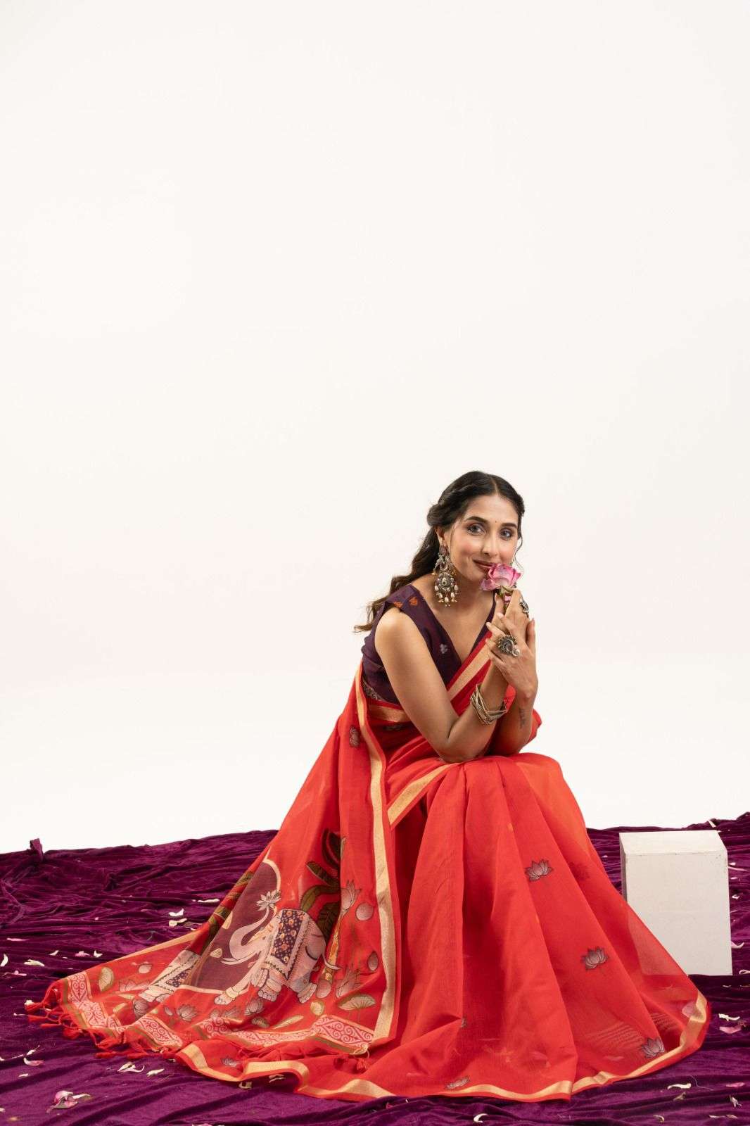 NEW LAUNCHING PREMIUM SOFT MUGA COTTON ELEPHANT SAREE COLLECTION