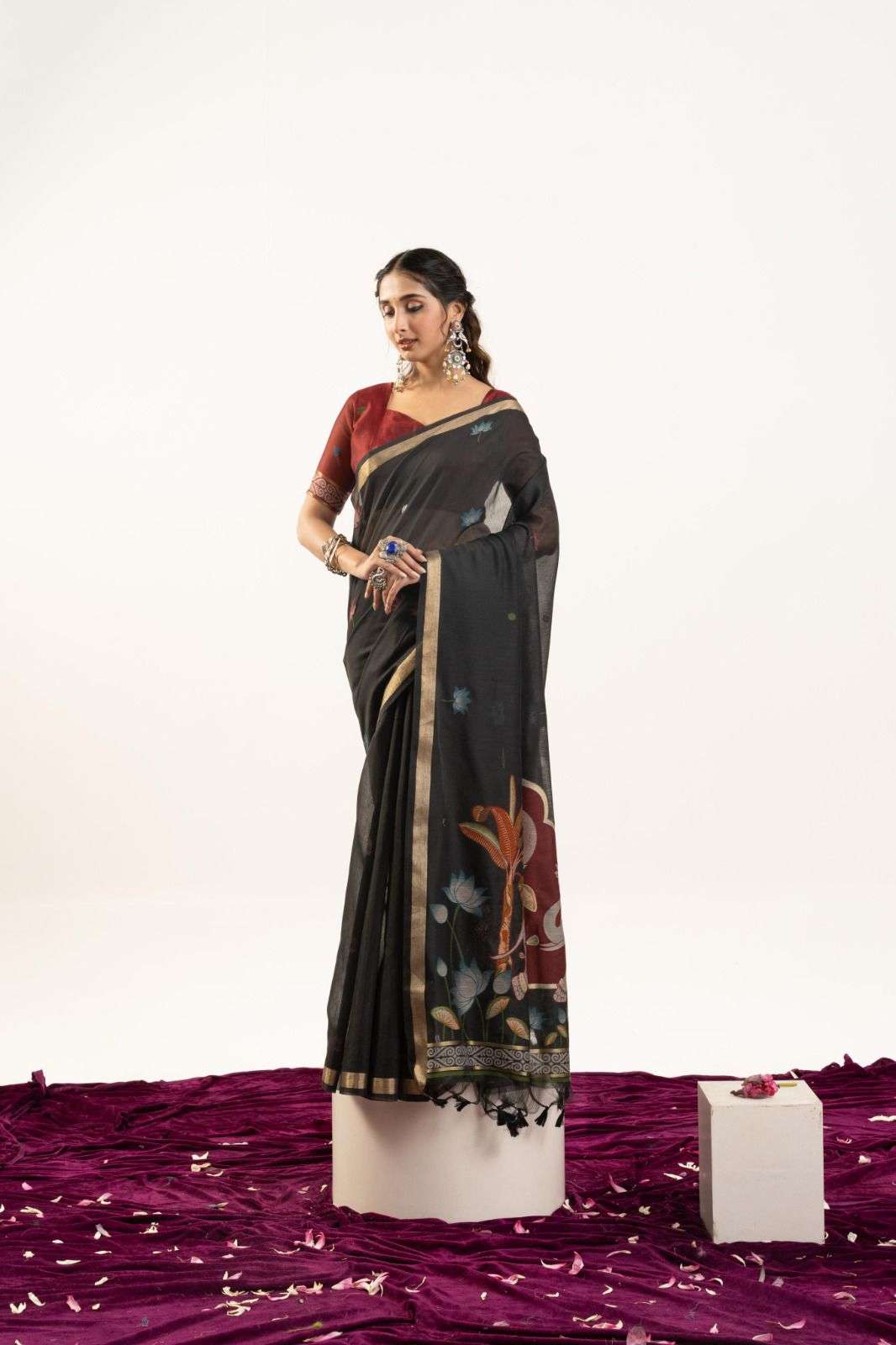 NEW LAUNCHING PREMIUM SOFT MUGA COTTON ELEPHANT SAREE COLLECTION