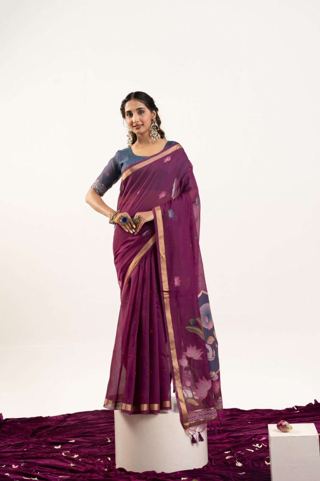 NEW LAUNCHING PREMIUM SOFT MUGA COTTON ELEPHANT SAREE COLLECTION