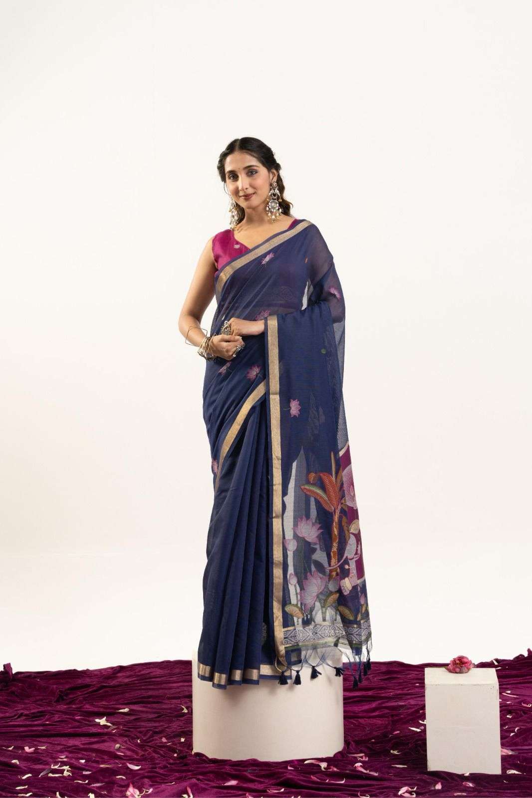 NEW LAUNCHING PREMIUM SOFT MUGA COTTON ELEPHANT SAREE COLLECTION