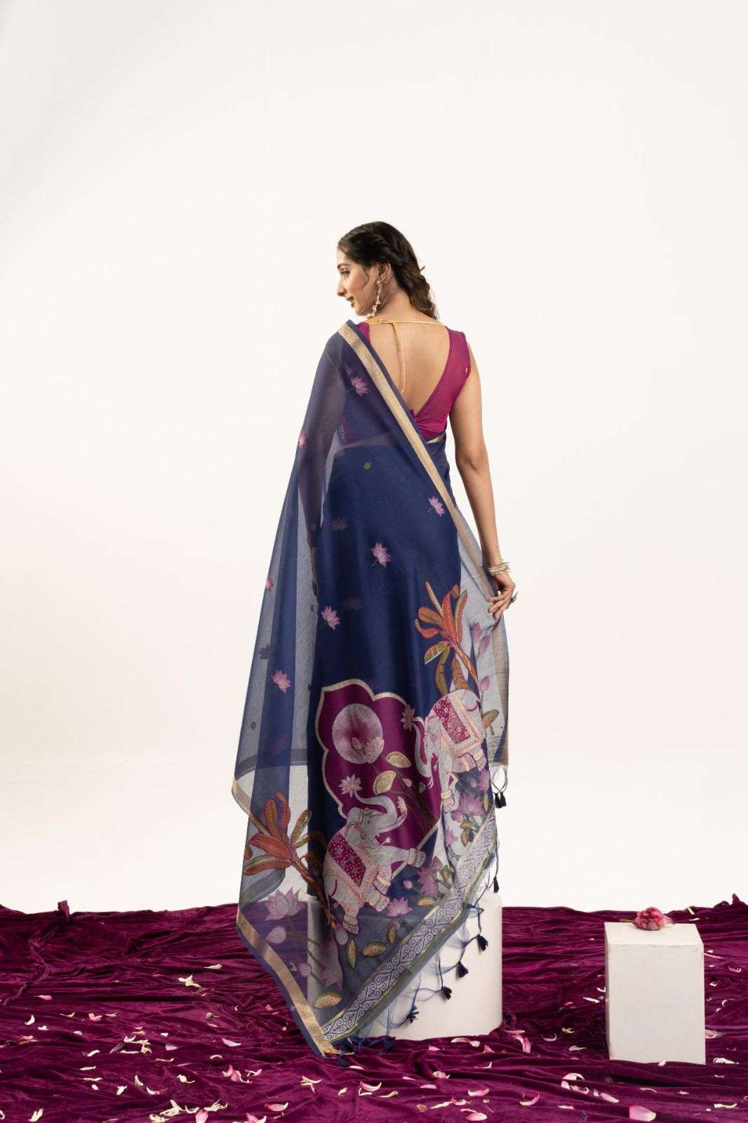 NEW LAUNCHING PREMIUM SOFT MUGA COTTON ELEPHANT SAREE COLLECTION