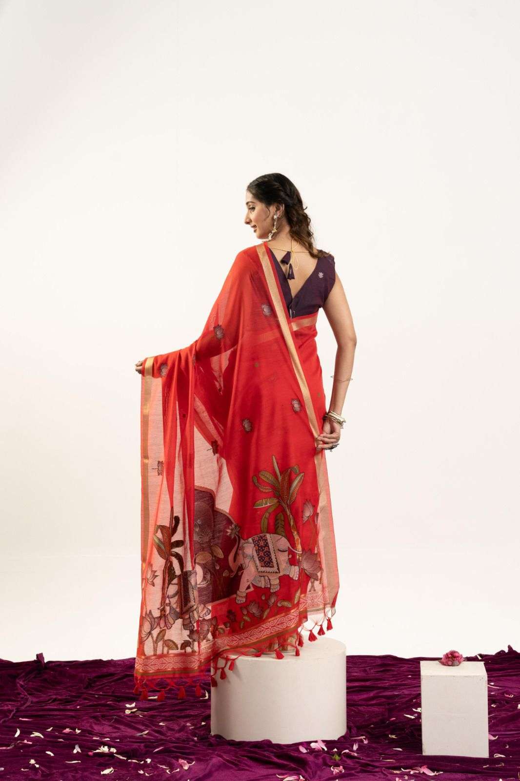 NEW LAUNCHING PREMIUM SOFT MUGA COTTON ELEPHANT SAREE COLLECTION