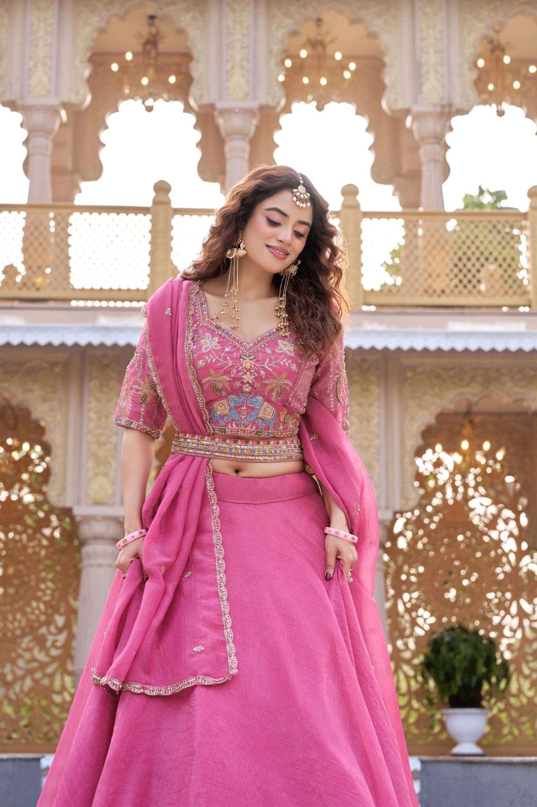 NEW LAUNCHING PURE CRUNCHY FABRIC LEHENGA CHOLI