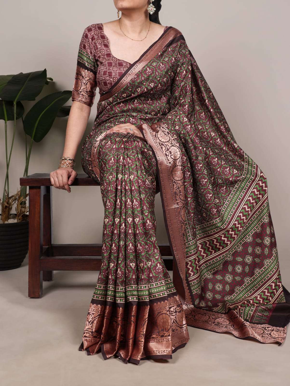 NEW LAUNCHING TASAR SILK WITH VISCOSE BORDER PRINTED SAREE