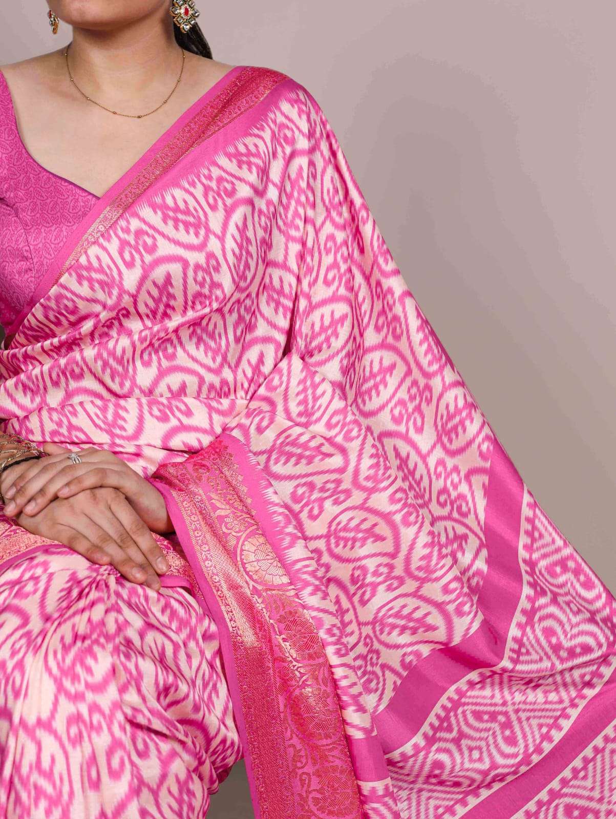 NEW LAUNCHING TASAR SILK WITH VISCOSE BORDER PRINTED SAREE