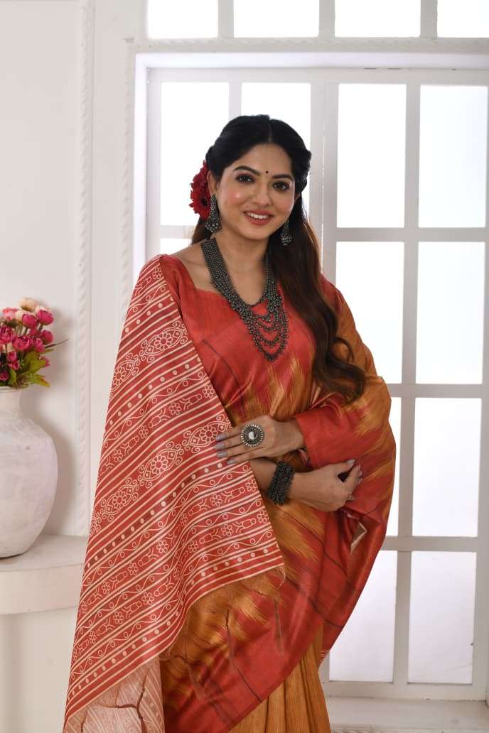 NEW LAUNCHING TUSSAR SILK WITH PRINTED SAREE COLLECTION