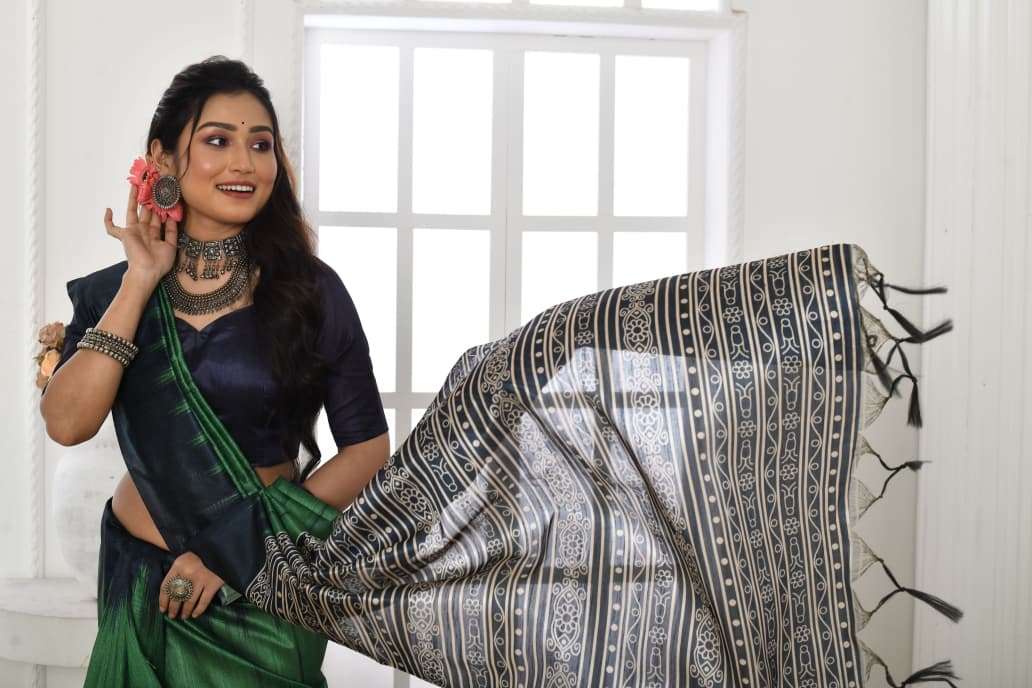 NEW LAUNCHING TUSSAR SILK WITH PRINTED SAREE COLLECTION
