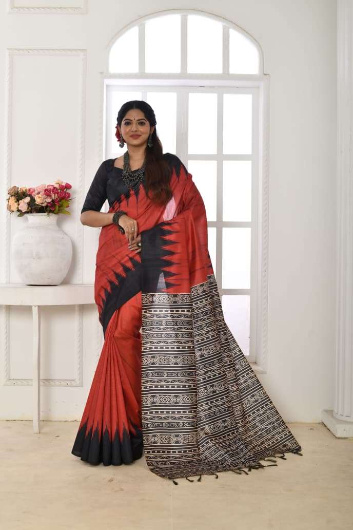 NEW LAUNCHING TUSSAR SILK WITH PRINTED SAREE COLLECTION