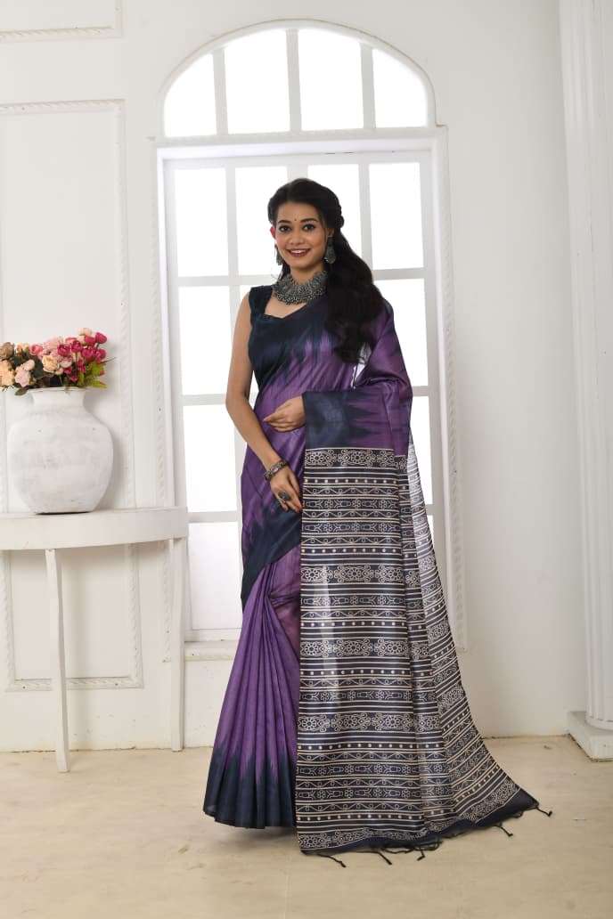 NEW LAUNCHING TUSSAR SILK WITH PRINTED SAREE COLLECTION