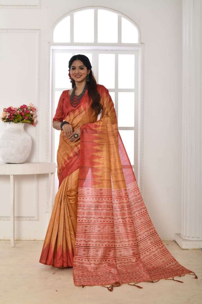 NEW LAUNCHING TUSSAR SILK WITH PRINTED SAREE COLLECTION