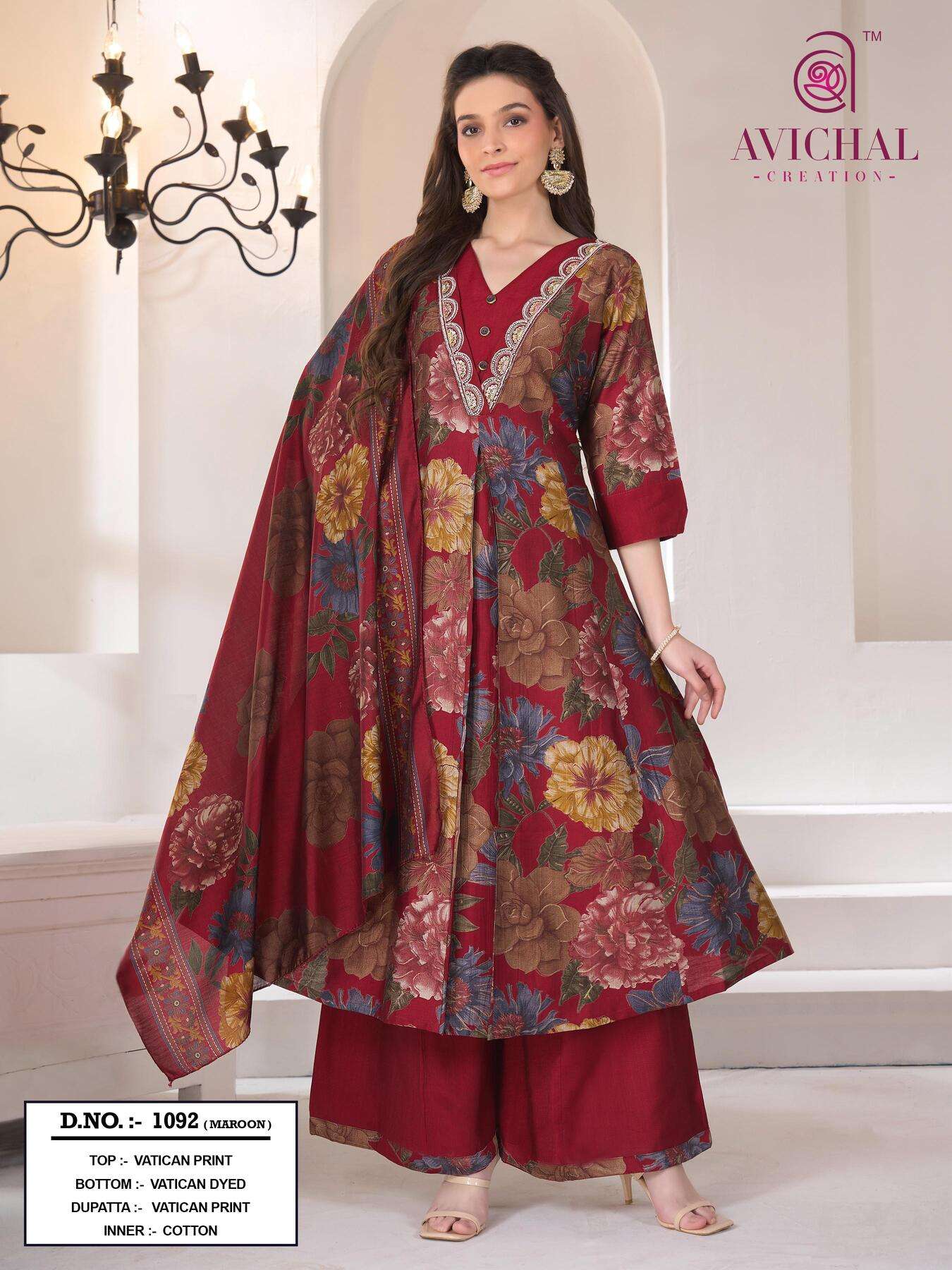 NEW LAUNCHING VATICAN PRINT ANARKALI, PLAZZO AND DUPATTA