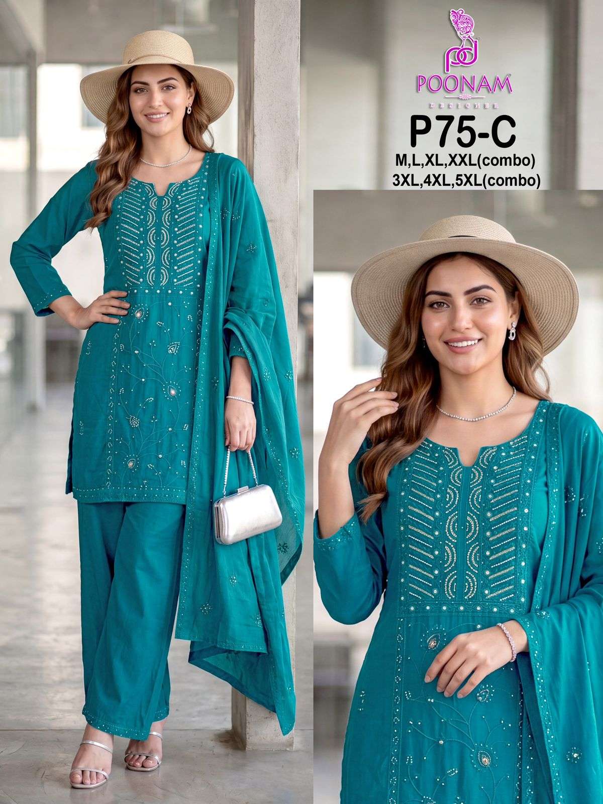 POONAM DESIGNER LAUNCH SUMMER COTTON KURTI SET COMFERTABLE TO DAILY WEAR 