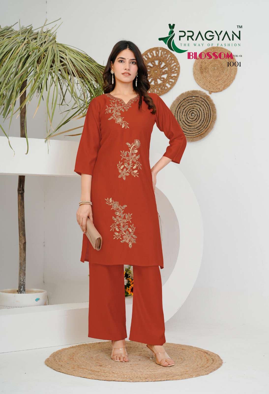 PRAGYAN LAUNCHING NEW VERTIGAN FEBRIC 2 PCS CONCEPT BLOSSOM VOL-1