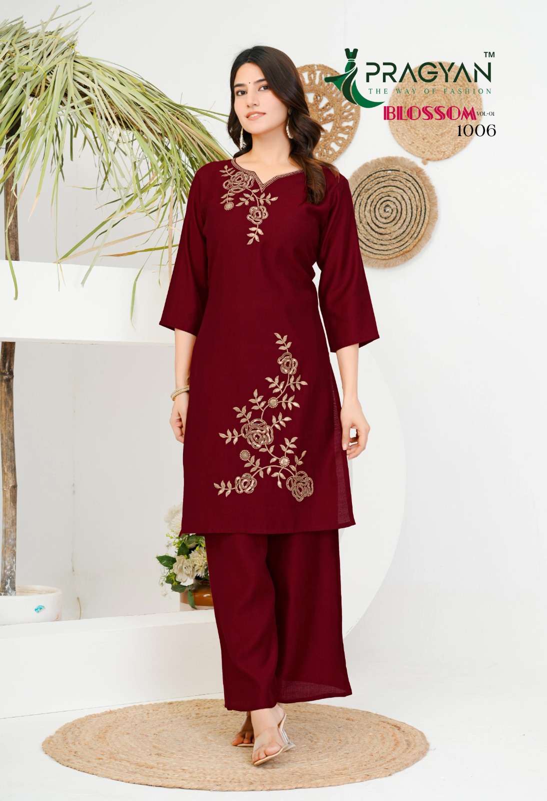 PRAGYAN LAUNCHING NEW VERTIGAN FEBRIC 2 PCS CONCEPT BLOSSOM VOL-1